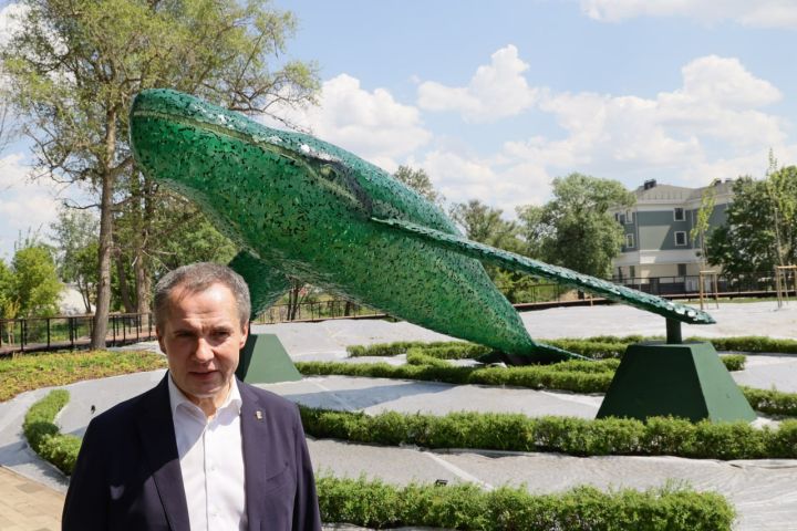 В Белгороде появился огромный зеленый кит