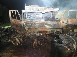 На белгородской трассе заживо сгорел водитель легковушки