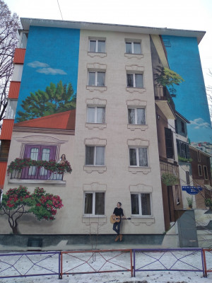 В Белгороде появился романтичный мурал