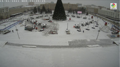 В Белгороде начали разбирать новогоднюю ёлку