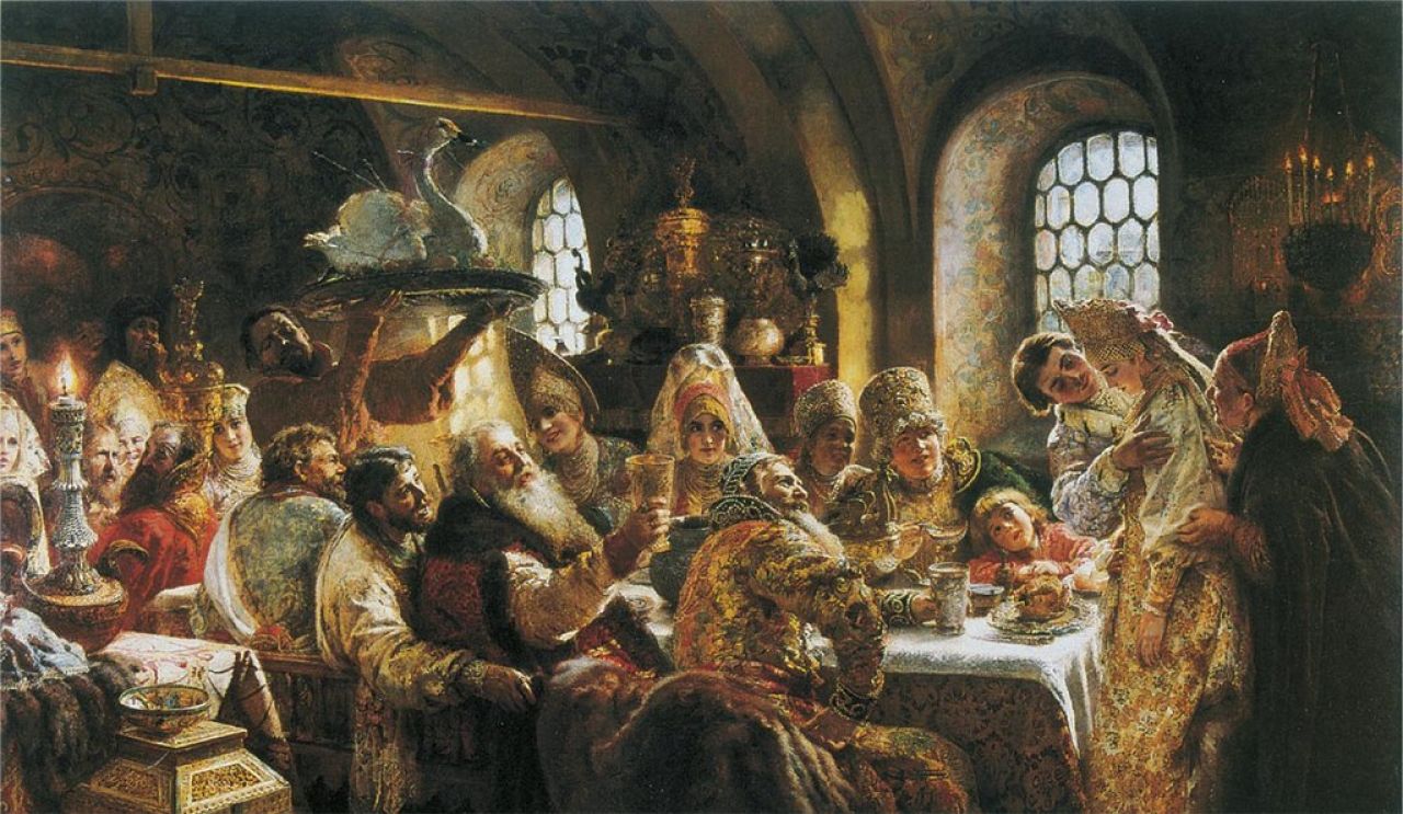 К. Е. Маковский Боярский свадебный пир (1883)