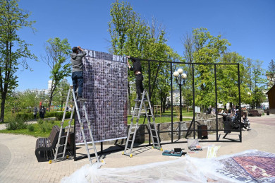 В Белгороде начали монтировать масштабный арт-объект