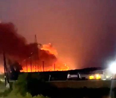 Склад с боеприпасами загорелся в Белгородской области