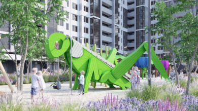 В Белгороде появится детская площадка с огромным кузнечиком
