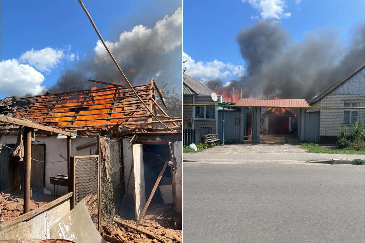 Жилой дом в&nbsp;Курской области загорелся в&nbsp;результате обстрела ВСУ