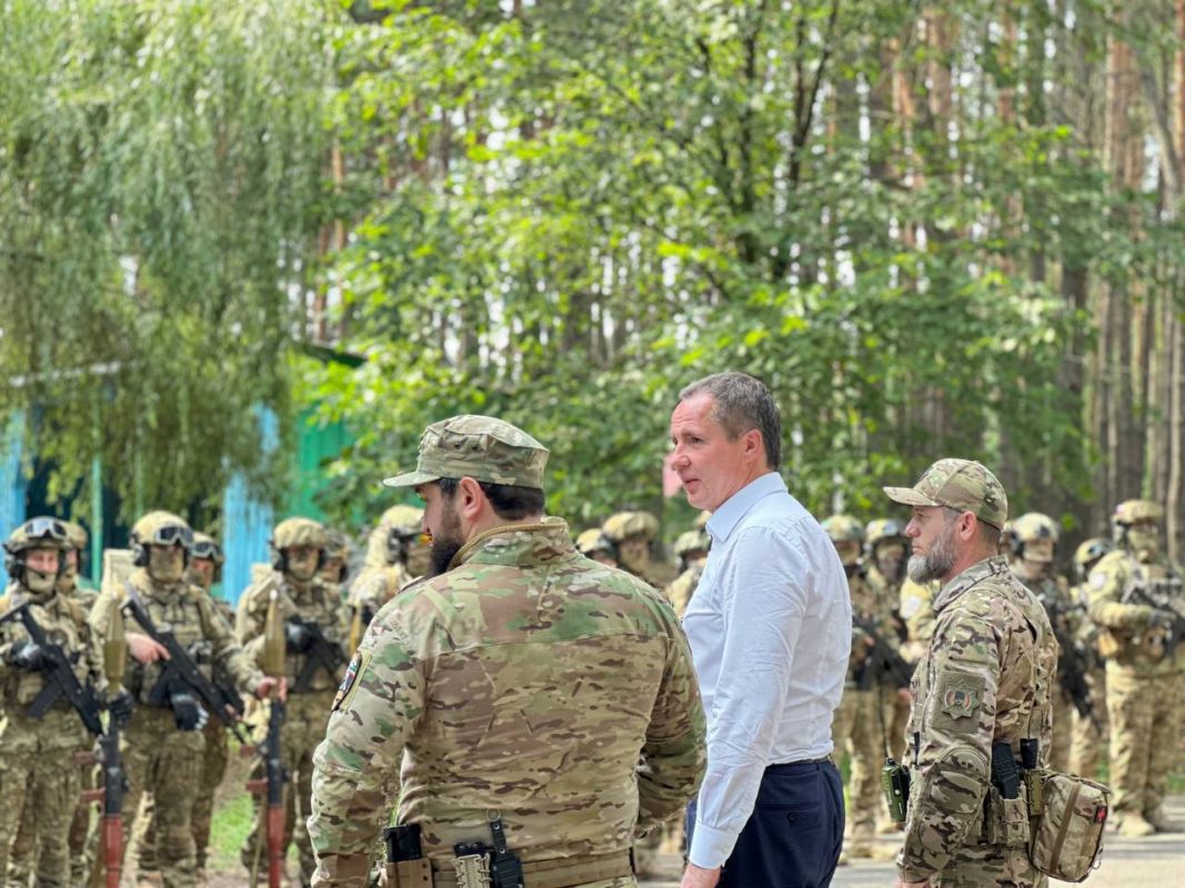 Белгородский губернатор встретился с бойцами батальона «Ахмат»