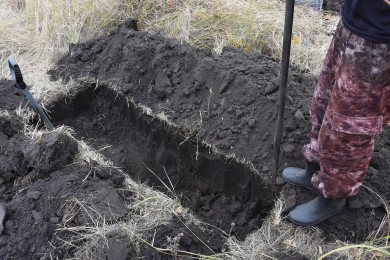 Белгородцы вместо компостной ямы... выкопали гроб