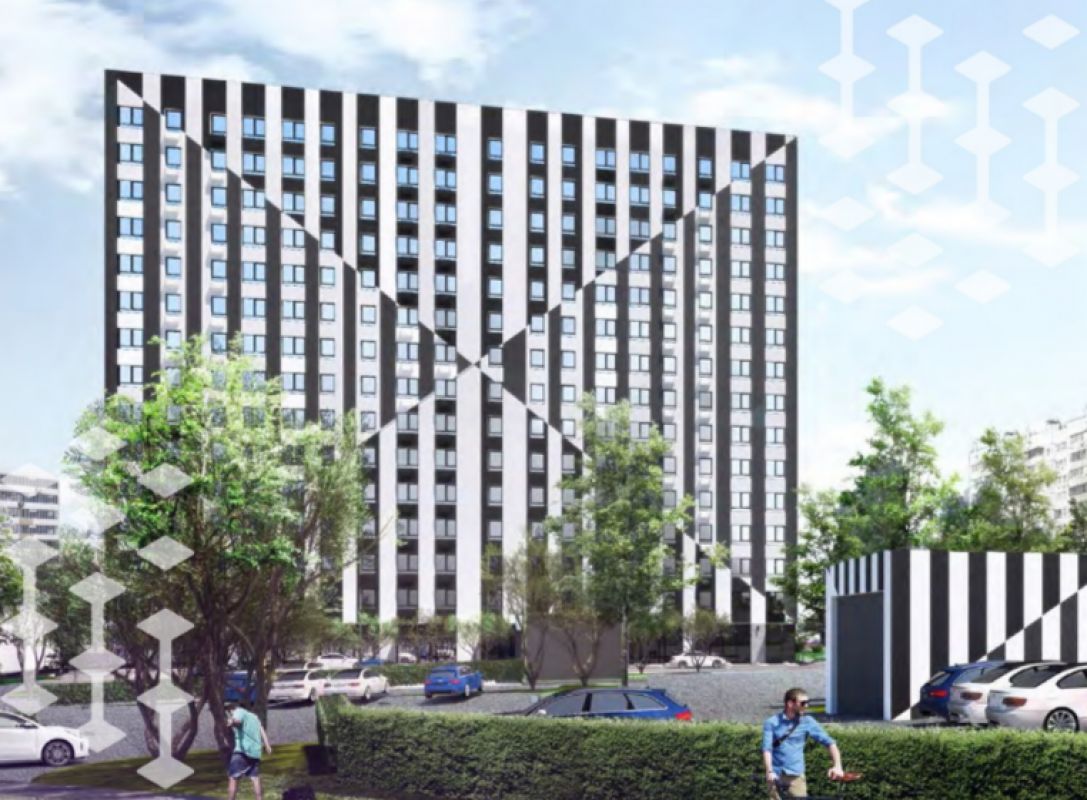 В Белгороде необычным образом оформят фасад высотки на Есенина