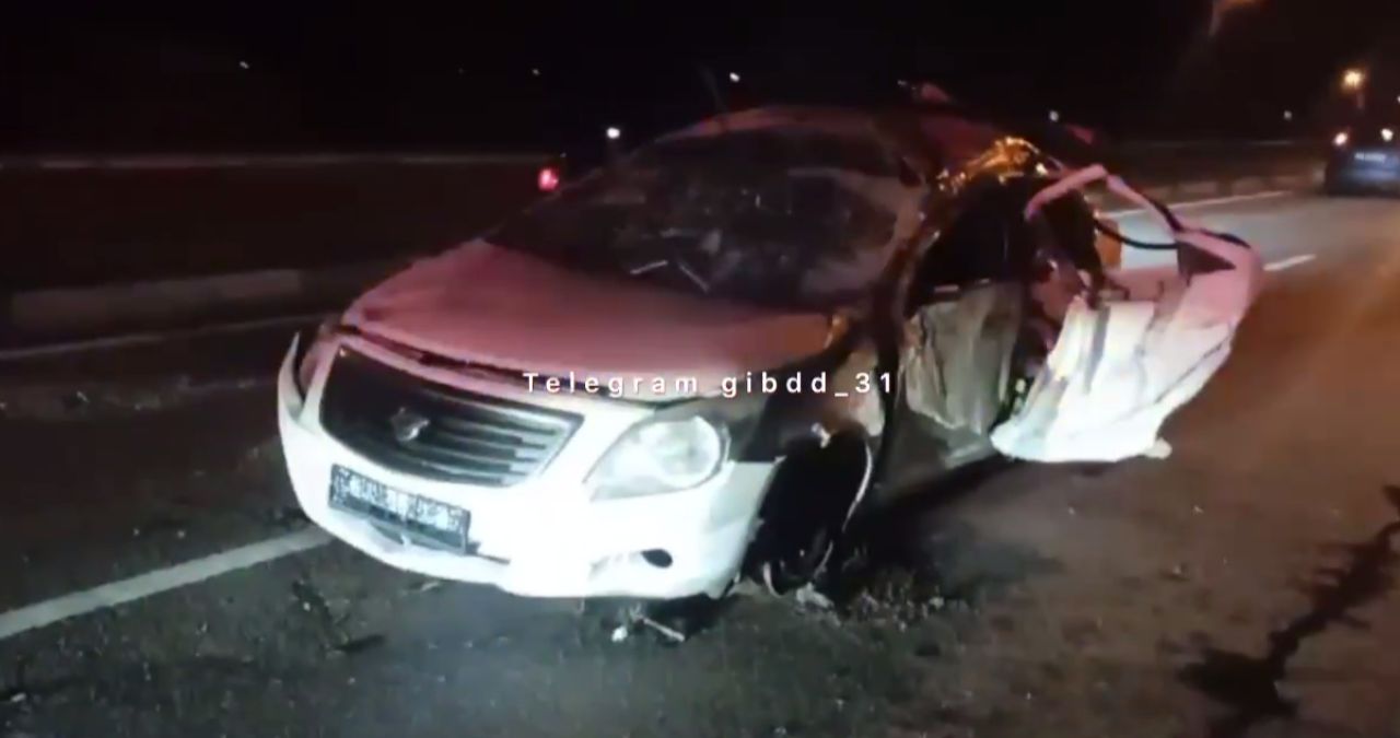 В Старом Осколе перевернулась машина