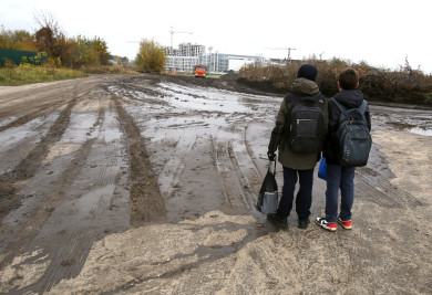 Шебекинских школьников высаживают в грязь