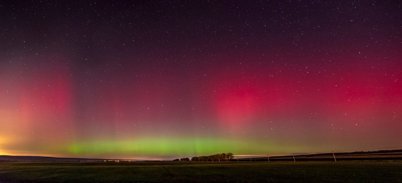 Над Шебекинским горокругом наблюдали полярное сияние