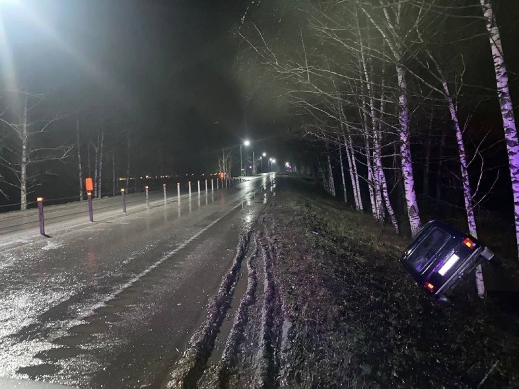 В Белгородской области «Нива» вылетела с трассы