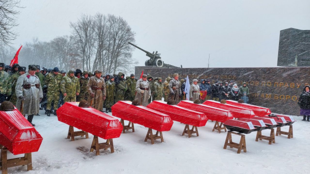 На Белгородчине перезахоронили останки воинов, погибших на фронтах Великой Отечественной войны