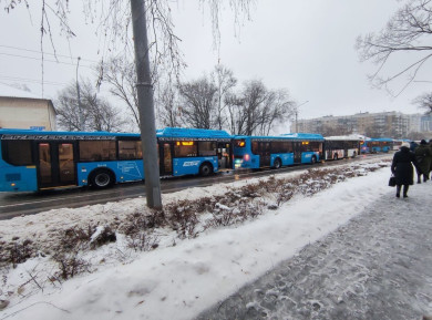 В Белгороде массовое ДТП с автобусами заблокировало Щорса