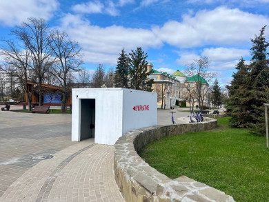 В Белгороде в парк «Берега» привезли модульные укрытия