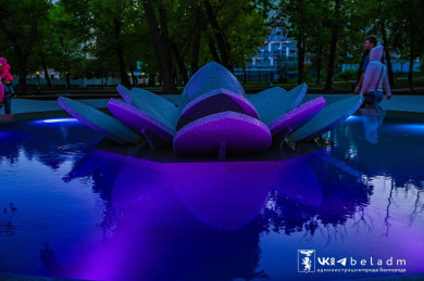 В Белгороде протестировали новый фонтан в Центральном парке