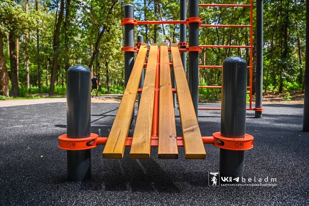 В Сосновке установили площадку для уличной гимнастики
