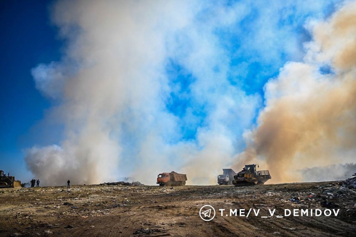 Мэр Белгорода прокомментировал пожар на мусорном полигоне