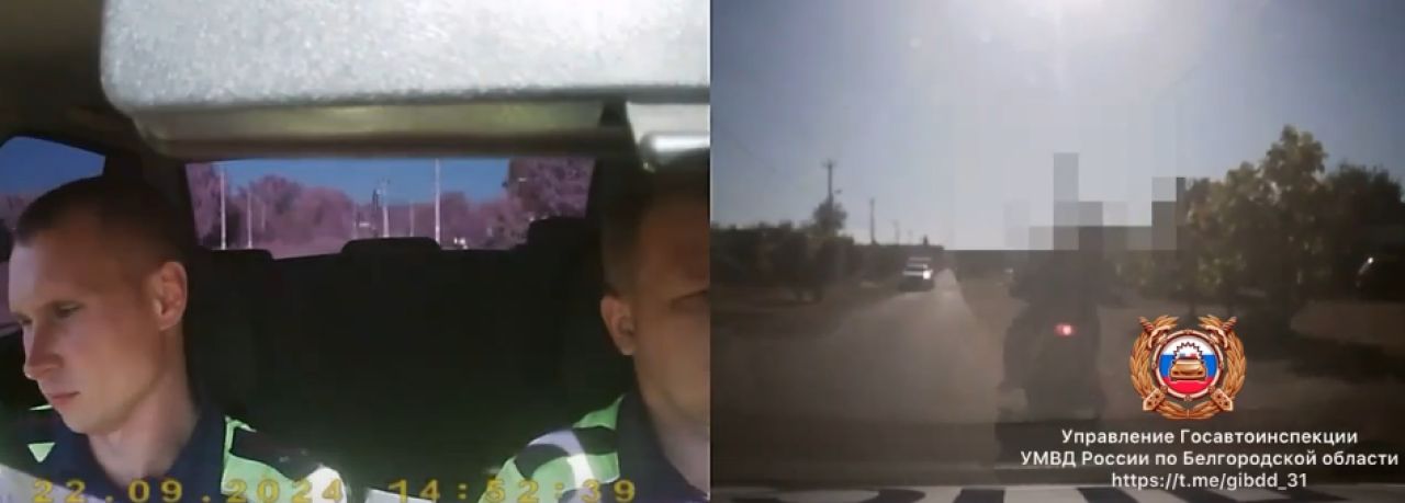 В Белгородской области поймали малолетнего мотоциклиста с двумя девочками