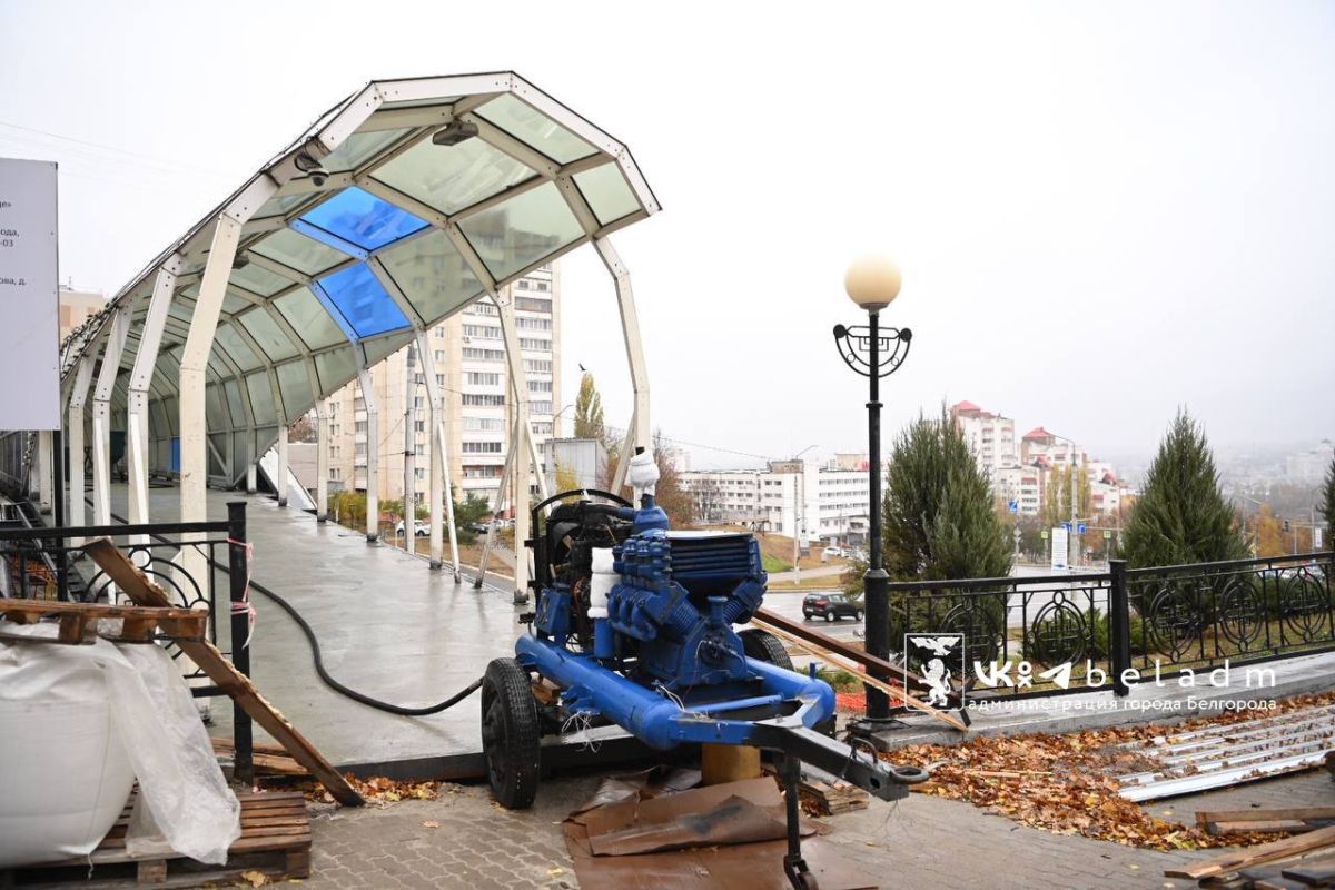 Белгородцам показали пешеходный мост на Ватутина в процессе преображения