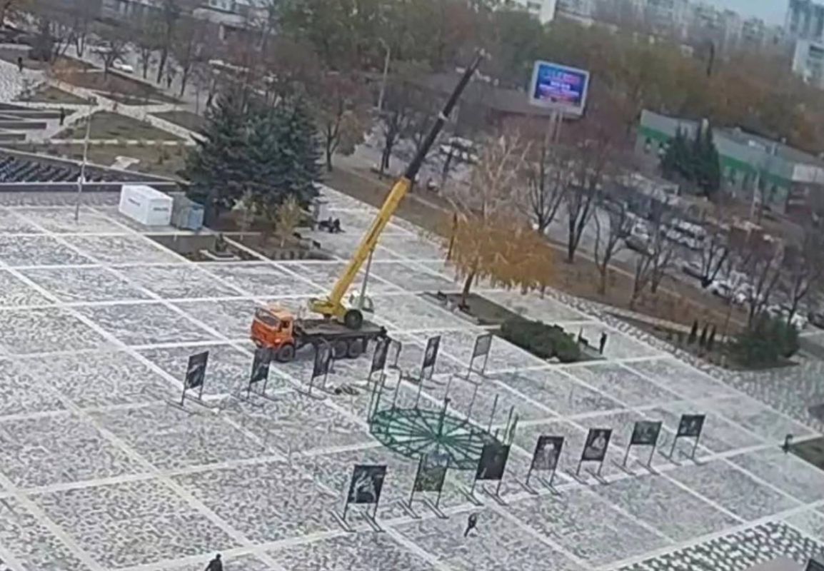 В Старом Осколе начали собирать новогоднюю елку