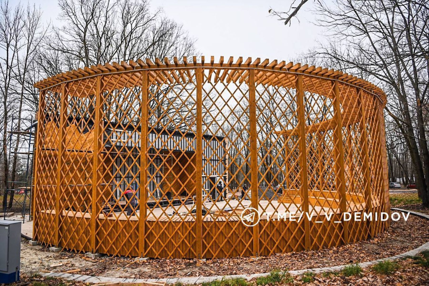 В Белгороде строительство летнего кинотеатра вышло на финишную прямую