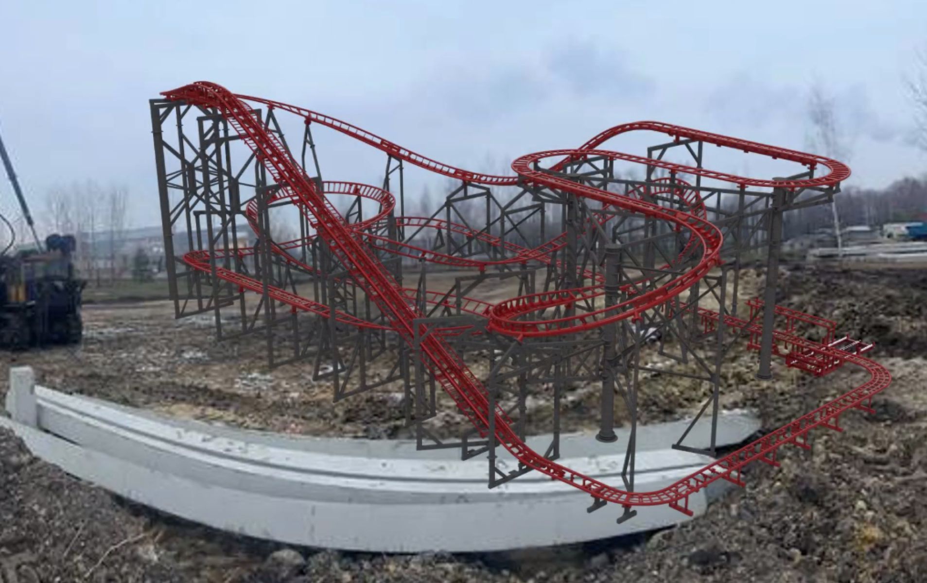 В Белгороде началось строительство «Русских горок»