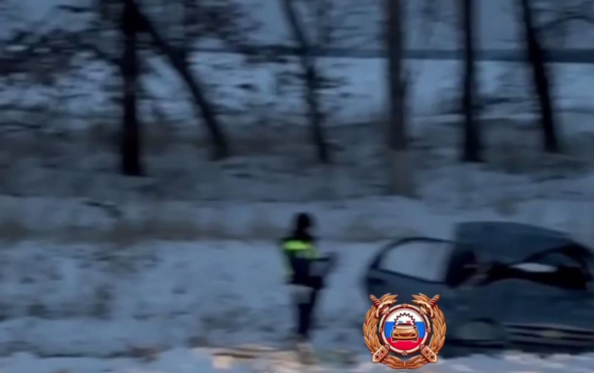 В Белгородской области автомобиль вылетел в заснеженный кювет