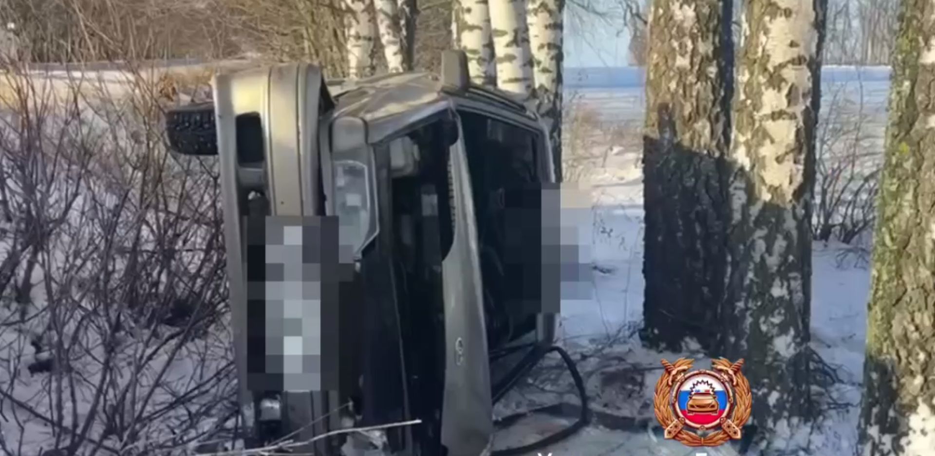 В Белгородской области автомобиль влетел в дерево в попытках избежать столкновения с машиной