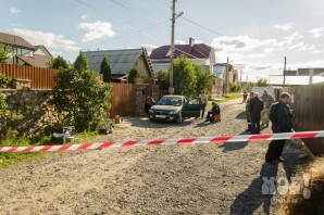 Место двойного убийства оцеплено. Автор: Андрей Гребеников