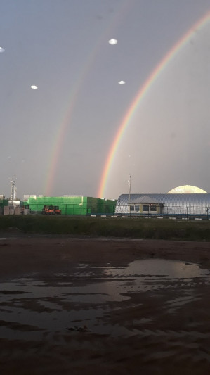Пользователи соцсетей поделились снимками двойной радуги над Белгородом